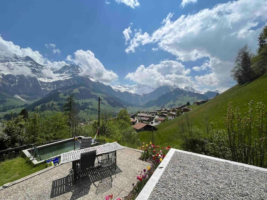 Chalet Sonnenheim, Wohnung Mit Panoramafenster 아델보덴 외부 사진
