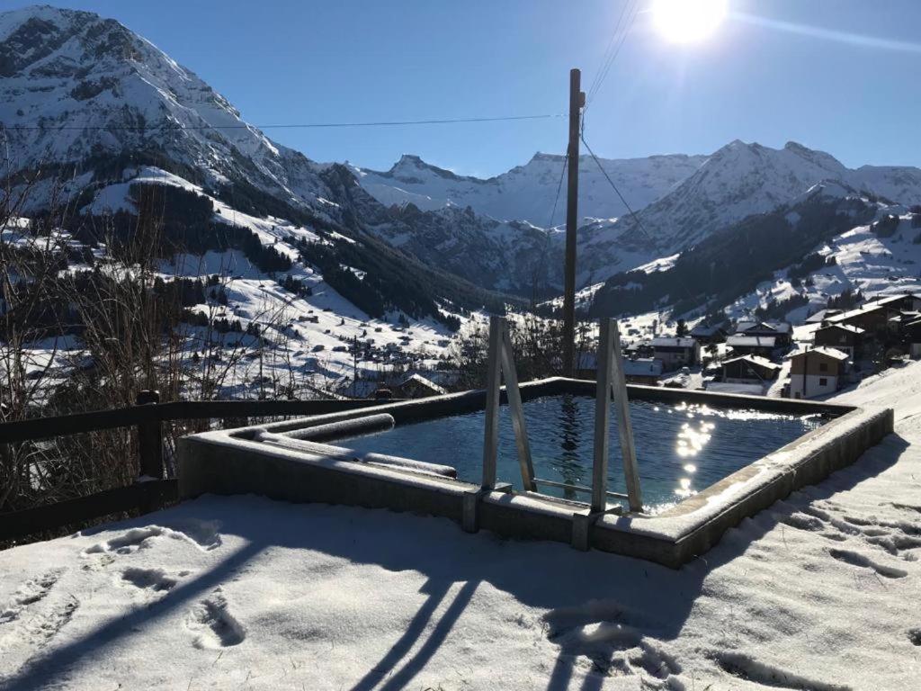 Chalet Sonnenheim, Wohnung Mit Panoramafenster 아델보덴 외부 사진